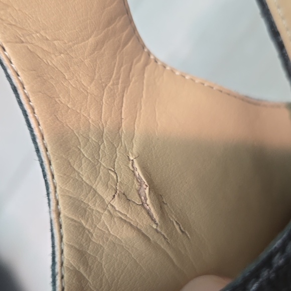 Naturalizer Women Yessica N5 Contour Black Leather Sandals Wedge Shoes Sz 8M - Picture 12 of 12